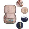 Custom branded travel jewelry organizer storage roll with logo printing and adjustable compartments