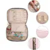 Premium custom branded travel jewelry organizer roll case with compartments and eco-friendly materials