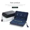 Custom portable travel jewelry pouch and compact storage case with customizable branding for jewelry retailers and brands