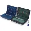 Custom portable travel jewelry pouch and compact storage case with customizable branding for jewelry retailers and brands