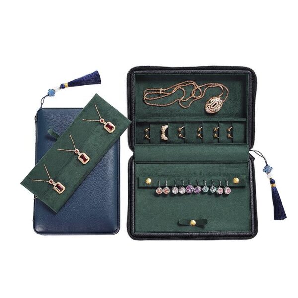 Custom Portable Travel Jewelry Pouch & Storage Case Custom portable travel jewelry pouch and compact storage case with customizable branding for jewelry retailers and brands