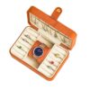 Custom rectangle travel watch and jewelry box with compartments and foam inserts for portable luxury packaging