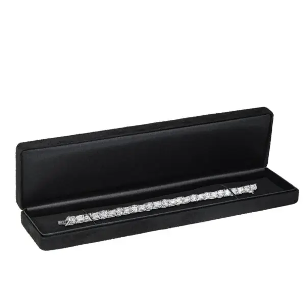Custom Ultrasuede Bracelet Box — Premium Posh Collection Premium custom Ultrasuede bracelet box with soft fabric texture and luxury posh collection packaging design