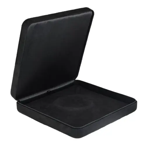 Premium ultrasuede earring box with custom logo printing and luxury presentation