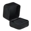 Ultrasuede Earring Box – Custom Branded Jewelry Packaging Premium ultrasuede earring box with interior insert compartments and custom branding, displayed open