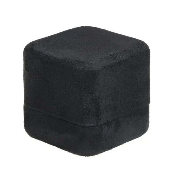Ultrasuede Earring Box – Custom Branded Jewelry Packaging Premium ultrasuede earring box with interior insert compartments and custom branding, displayed open
