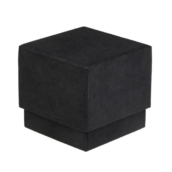 Ultrasuede Earring Box – Custom Branded Jewelry Packaging Premium ultrasuede earring box with interior insert compartments and custom branding, displayed open