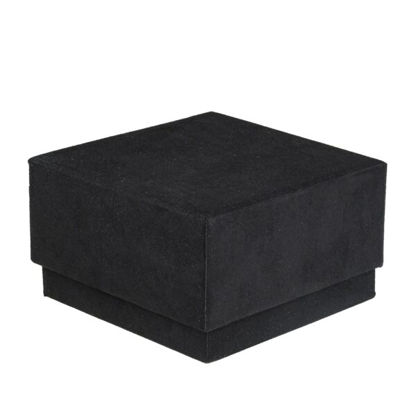 Custom Ultrasuede Premium Jewelry Box – Posh Collection, Luxury Branding Premium ultrasuede jewelry box with custom logo branding and foam insert