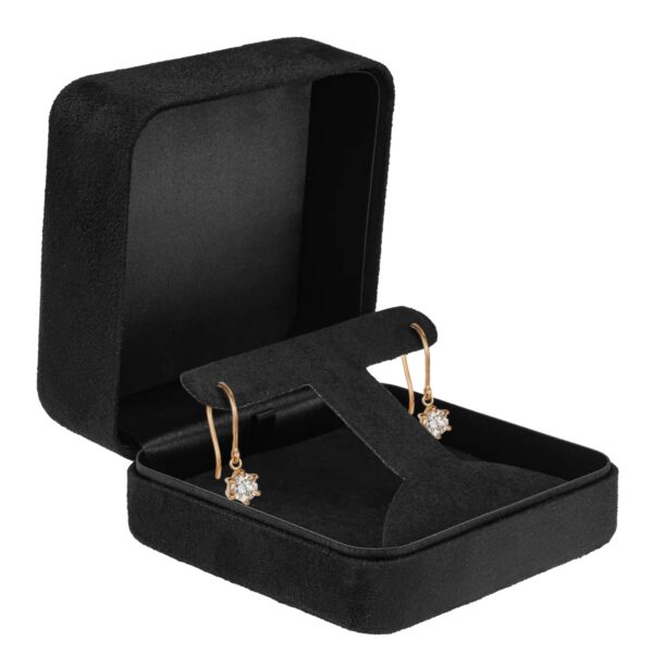Custom Ultrasuede Premium Jewelry Box – Posh Collection, Luxury Branding Premium ultrasuede jewelry box with custom logo branding and foam insert