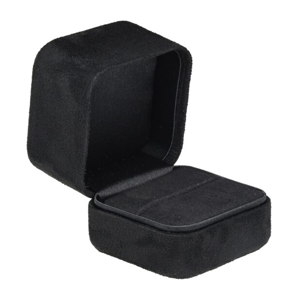 Premium Ultrasuede Ring Box — Custom Jewelry Packaging Custom premium ultrasuede ring box with embossed logo branding and interior foam cradle for luxury jewelry packaging