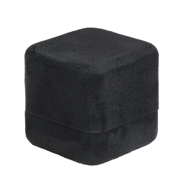 Premium Ultrasuede Ring Box — Custom Jewelry Packaging Custom premium ultrasuede ring box with embossed logo branding and interior foam cradle for luxury jewelry packaging