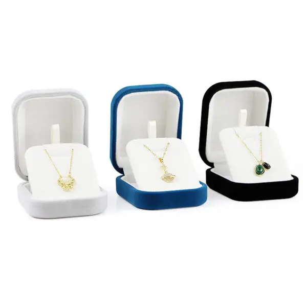 Premium custom velvet earring box with personalized gold logo branding and foam insert