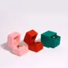 Luxury custom velvet necklace and pendant jewelry box with embossed logo branding and foam insert
