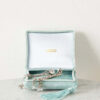 Premium custom velvet travel jewelry box with satin lining, logo branding, and foam insert for jewelry brands