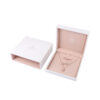 Custom velvet-lined slide drawer jewelry gift boxes with logo printing and removable foam inserts for wholesale packaging