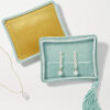 Custom velvet jewelry display box with personalized logo branding and magnetic closure