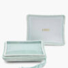 Custom velvet jewelry display box with personalized logo branding and magnetic closure
