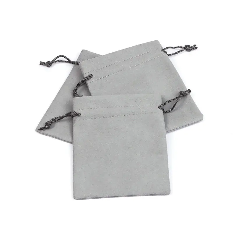 Custom velvet jewelry pouch with logo printing, factory-direct wholesale