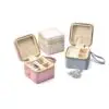 Custom velvet jewelry travel case with personalization and logo branding for jewelry brands