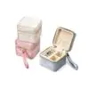 Custom velvet jewelry travel case with personalization and logo branding for jewelry brands
