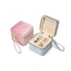 Custom velvet jewelry travel case with personalization and logo branding for jewelry brands