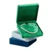 Custom velvet jewelry box for necklaces with personalized logo and pearl finish – B2B wholesale packaging