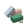 Customizable velvet ring travel jewelry box with custom logo branding, foam interior, compact design