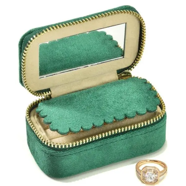 Velvet Ring Travel Case – Custom Portable Jewelry Storage Velvet ring travel case with custom branding – portable jewelry storage for brands and retailers