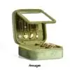 Custom plush velvet travel jewelry organizer box with compartments for bracelets, rings, and earrings