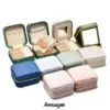 Custom plush velvet travel jewelry organizer box with compartments for bracelets, rings, and earrings