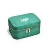 Premium double-layer velvet travel jewelry box with custom compartments and logo branding for wholesale