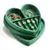Custom heart-shaped velvet travel jewelry box with logo embossing, removable foam insert, bulk jewelry packaging