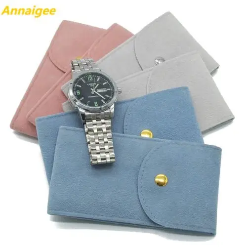 Premium Velvet Single Watch Travel Storage Pouch – Custom Logo & Sizing Premium velvet single watch travel storage pouch with custom logo and protective interior padding