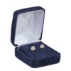 Custom Velveteen Earring Box with Foam Insert – Private Label Jewelry Packaging Luxury velveteen earring box with custom foam insert and logo branding for jewelry retailers