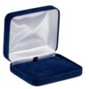 Custom velveteen jewelry box with foam insert, private label branding, jewelry packaging options