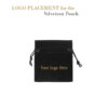 Soft velveteen jewelry pouch medium size with custom logo and branding options for wholesale packaging