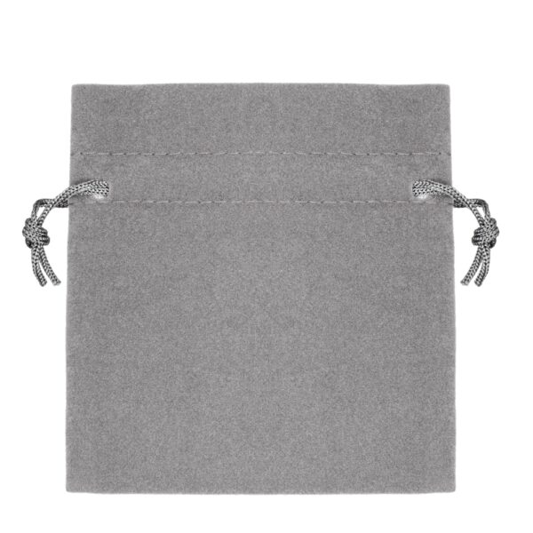 Soft velveteen jewelry pouch medium size with custom logo and branding options for wholesale packaging