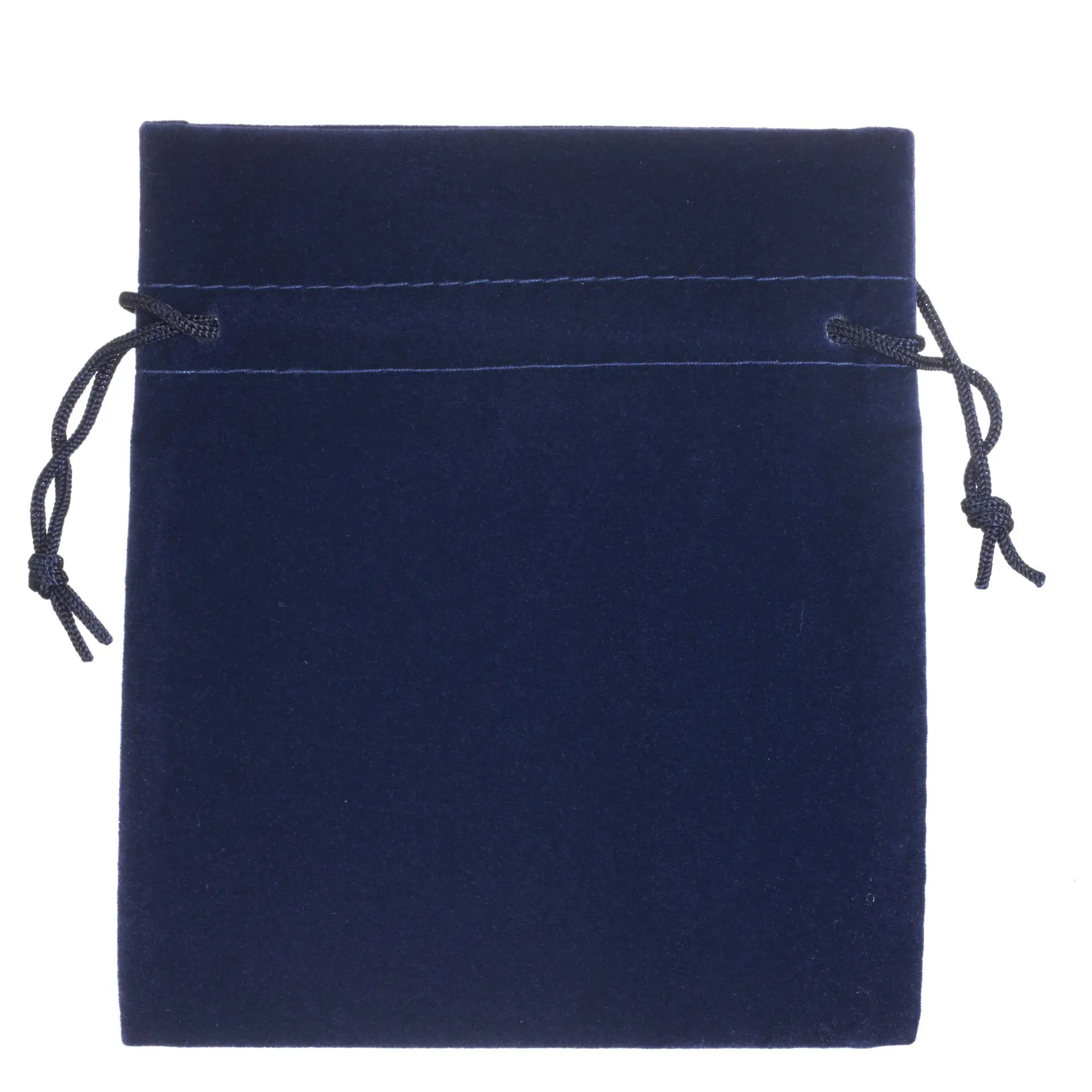 Custom velveteen jewelry pouch with drawstring closure, large size, customizable colors and branding options