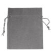 Custom velveteen jewelry pouch with drawstring closure, large size, customizable colors and branding options