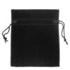 Custom velveteen jewelry pouch with drawstring closure, large size, customizable colors and branding options