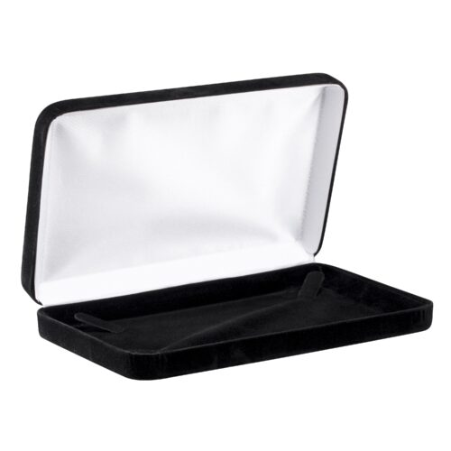 Custom velveteen necklace pendant jewelry box with magnetic closure and foam insert, factory-direct packaging