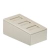 Vertical 3-ring jewelry display stand with custom logo branding
