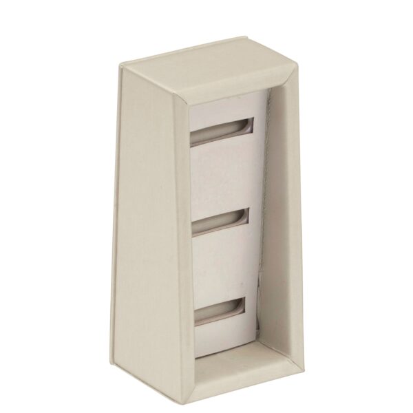 Vertical 3-ring jewelry display stand with custom logo branding