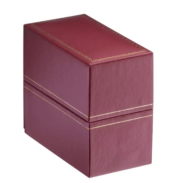 Luxury rigid bangle box with vintage-style interior and custom logo branding, custom jewelry packaging from On The Way