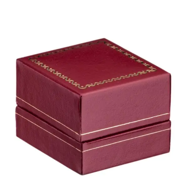 Custom Vintage-Inspired Rigid Earring Box with Logo Printing Custom luxury vintage-inspired rigid earring box with foam insert and full logo branding