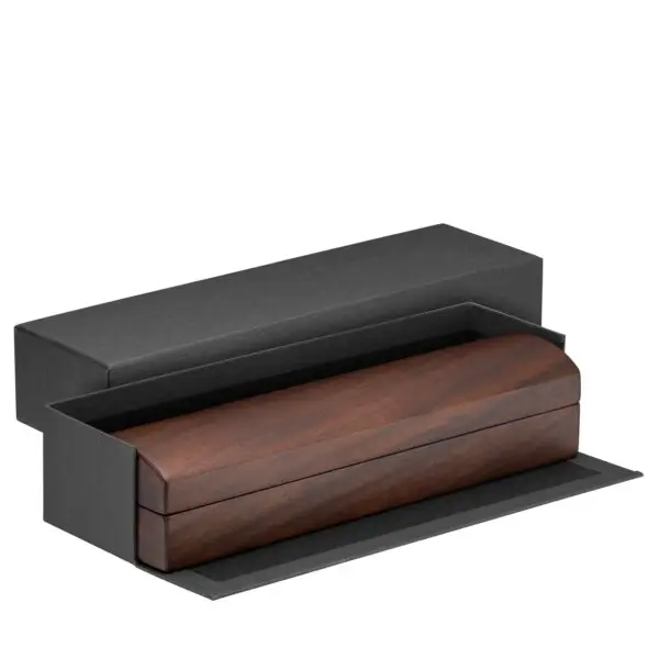 Premium Walnut Wood Bracelet Box – Custom Logo Printing & OEM Premium walnut wood bracelet box with natural finish and custom logo printing for jewelry brands