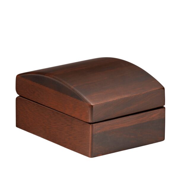 Premium walnut wood T-shaped necklace and pendant display box with custom foam insert and embossed logo branding