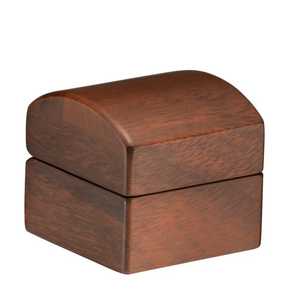 Custom Walnut Wood Ring Box with Personalized Branding – Premium Jewelry Packaging Premium walnut wood ring boxes with custom embossed logo and velvet interior lining for luxury jewelry retail packaging