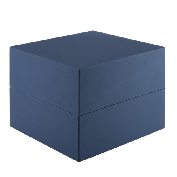 Custom soft-touch rigid watch and bangle box with sliding sleeve, luxury branded presentation packaging for jewelry brands