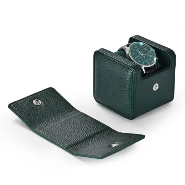 Custom Luxury Watch Gift Boxes – Microfiber with Vintage Buckle Closure Luxury microfiber watch gift box with vintage buckle closure, custom jewelry packaging for brands